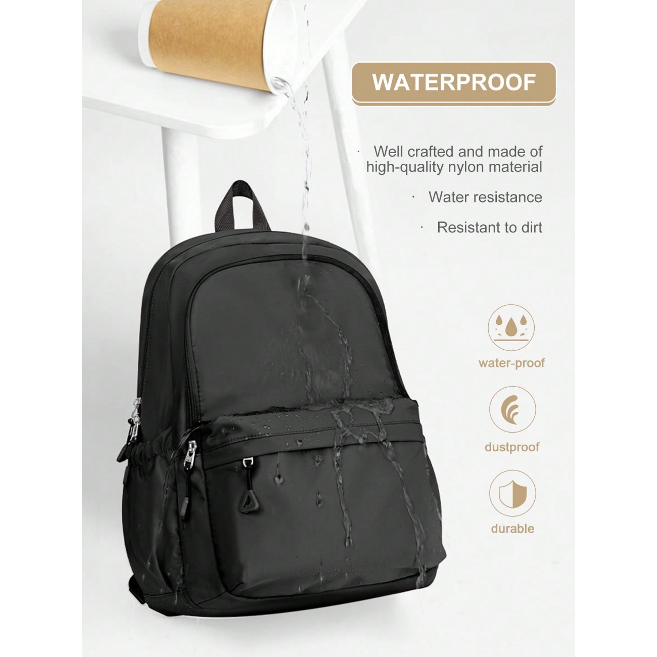 Laptop Backpack 15.6 - Sac à dos pour collégiens et