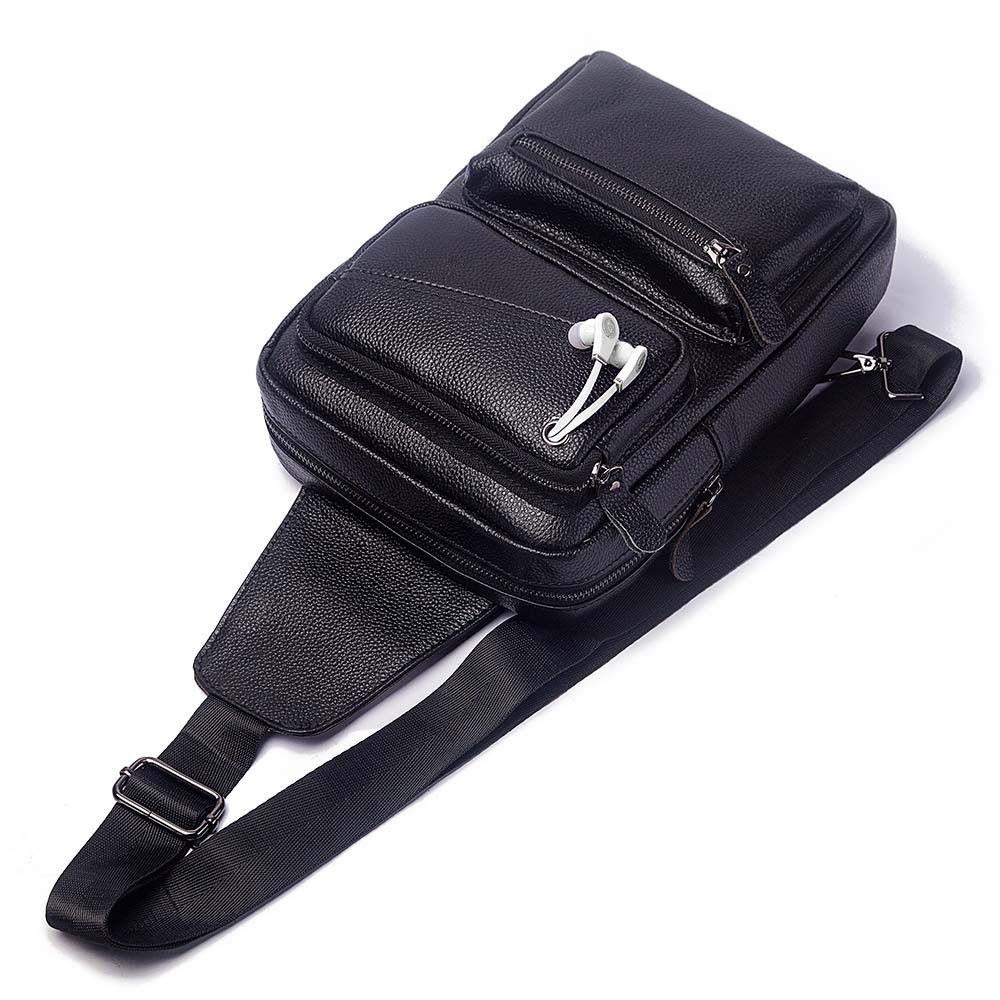 Fashion Backpack Women - Sac de poitrine en cuir véritable